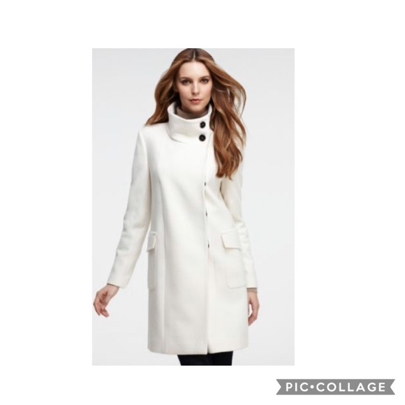 ann taylor white coat